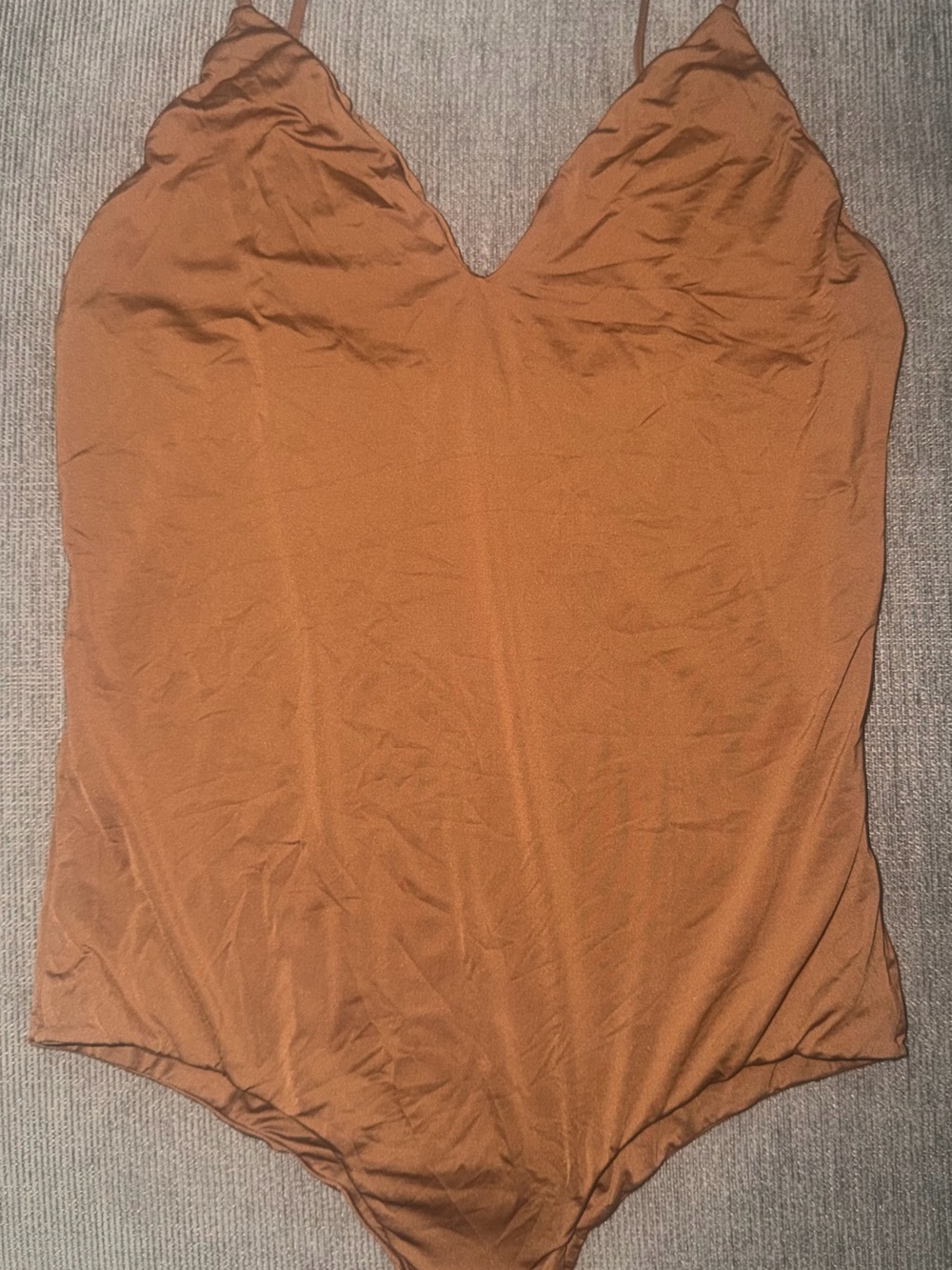 Sculpting One-Piece Swimsuit in Rust Brown